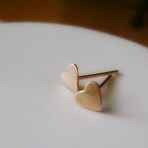 14k Gold Fill Love Hearts Stud Earrings - Tiny..