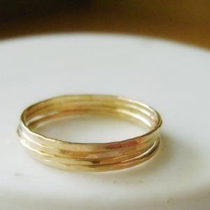 14k Gold Filled Super Skinnies Stacking Rings -..